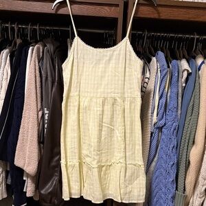 Abound Cream and Yellow Gingham Dress
